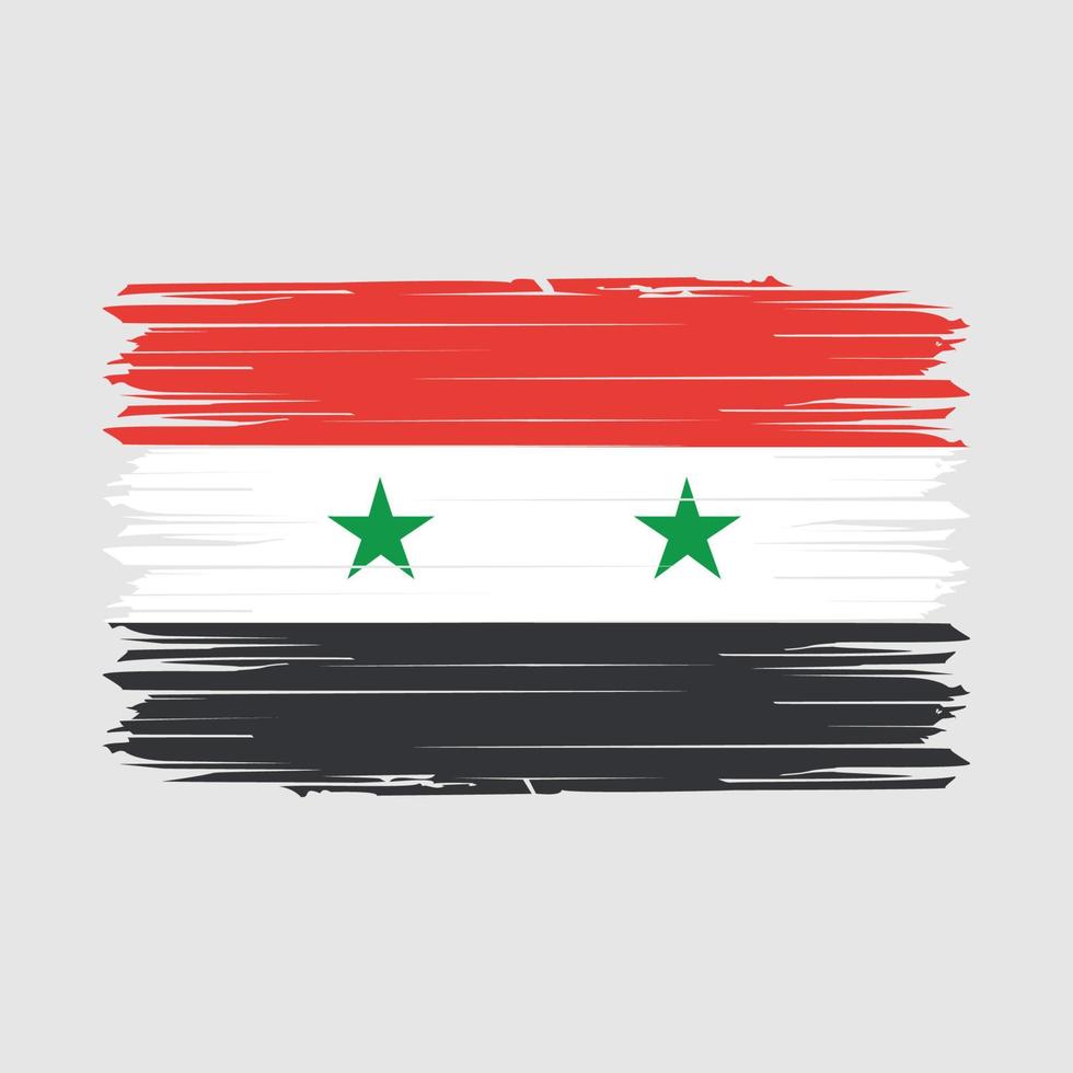 Syria Flag Brush Vector Illustration