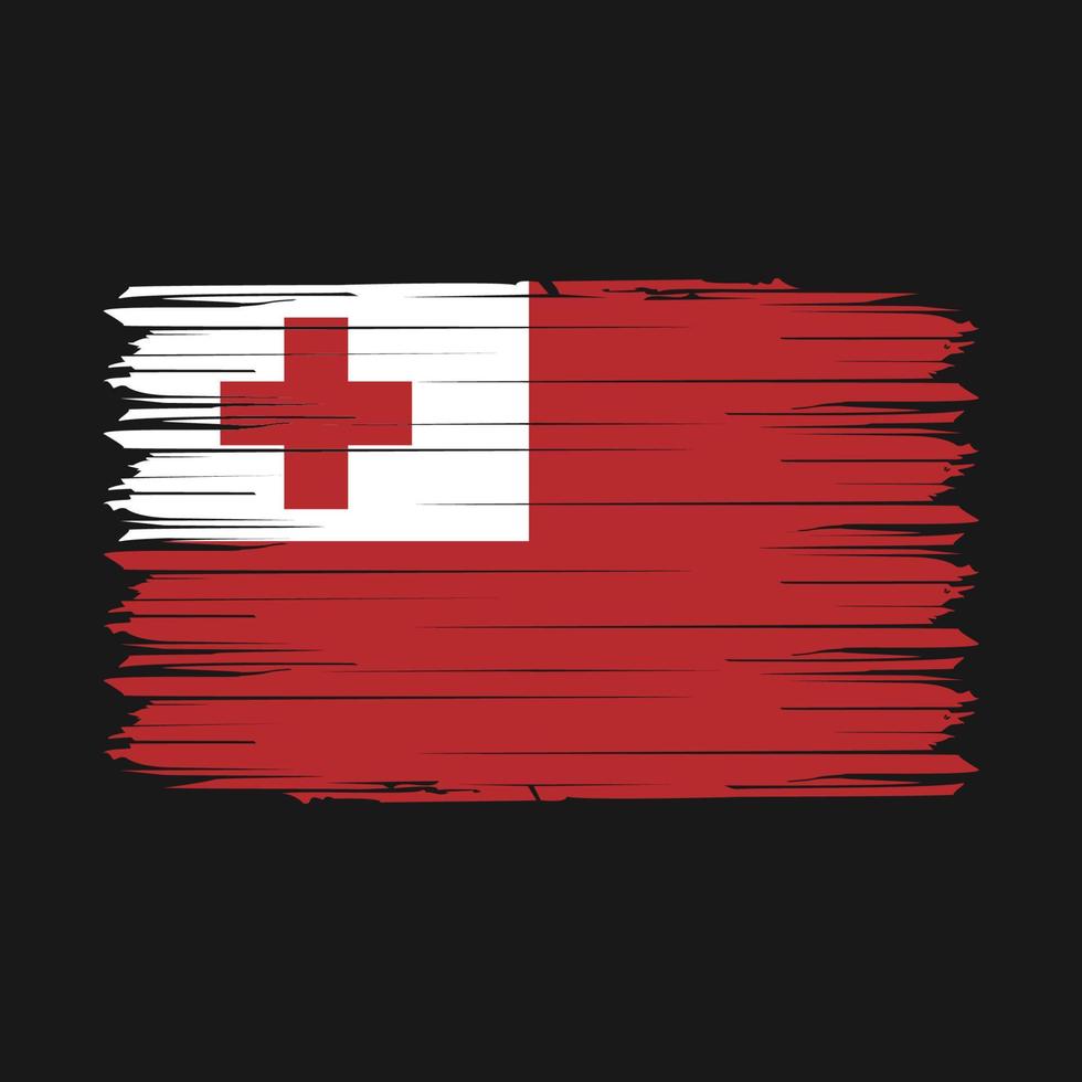 Tonga Flag Brush Vector Illustration