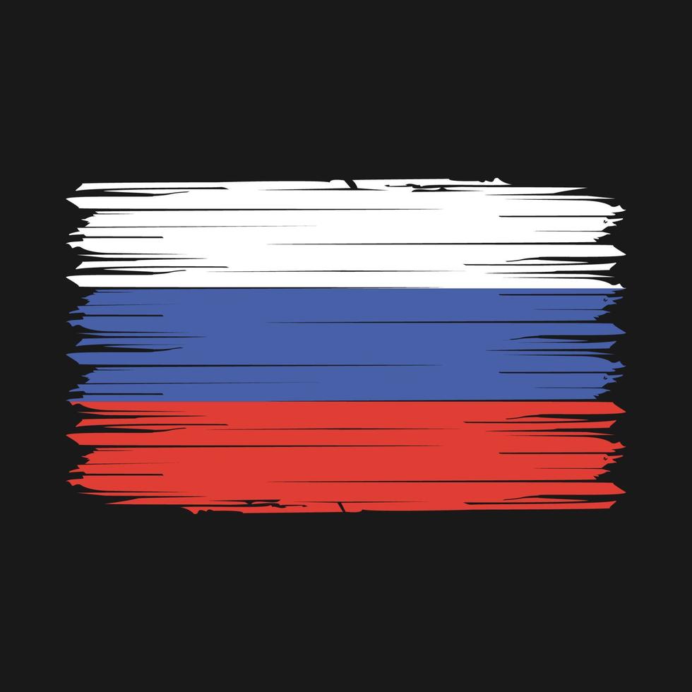 Russia Flag Brush Vector Illustration