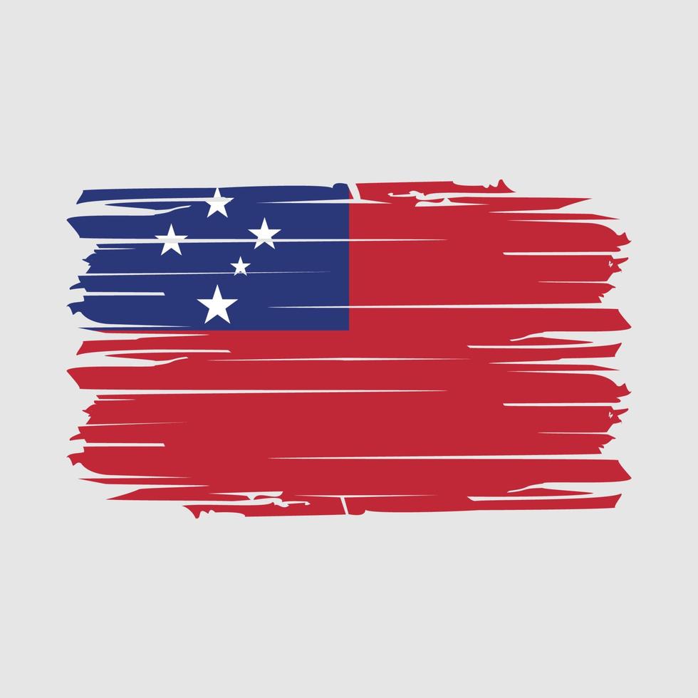 Samoa Flag Brush Vector