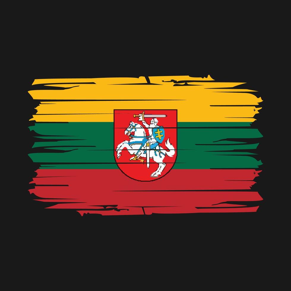 Lithuania Flag Brush Vector