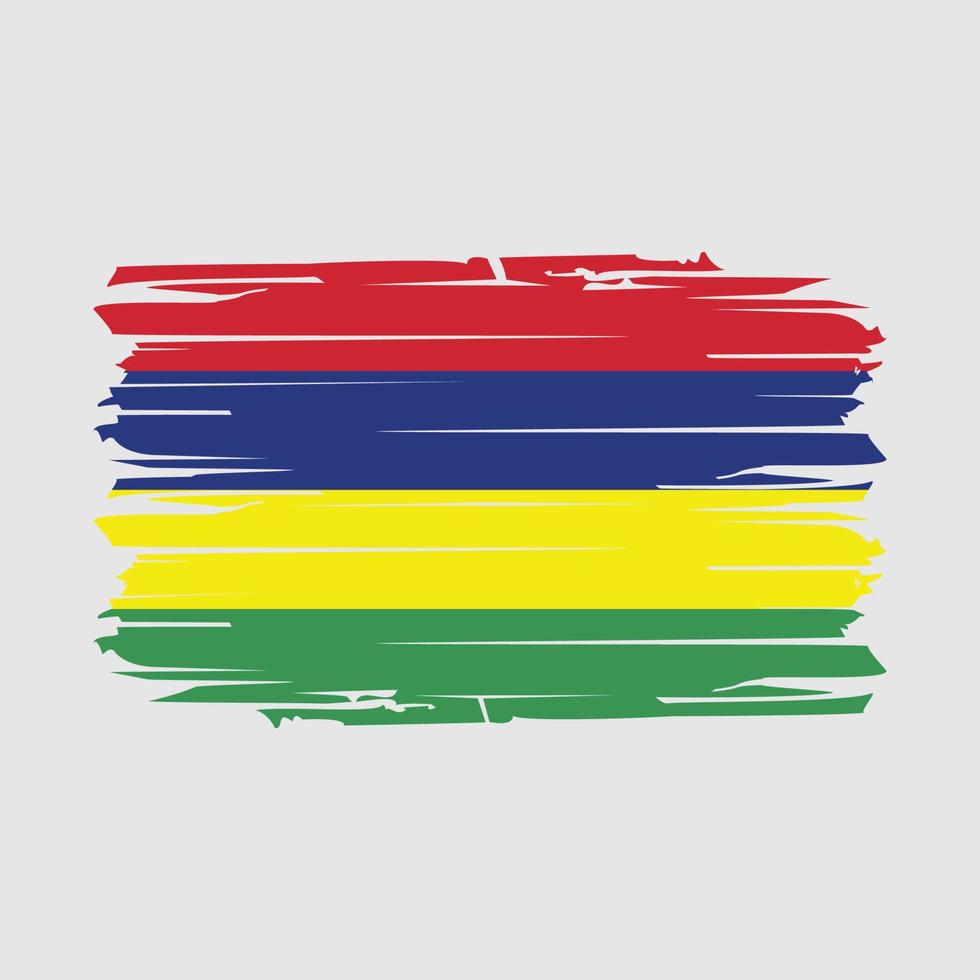 Mauritius Flag Brush Vector