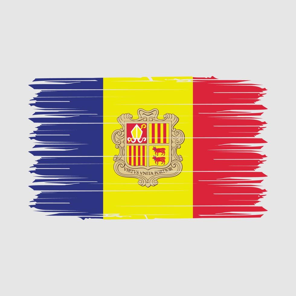 Andorra Flag Brush Vector Illustration