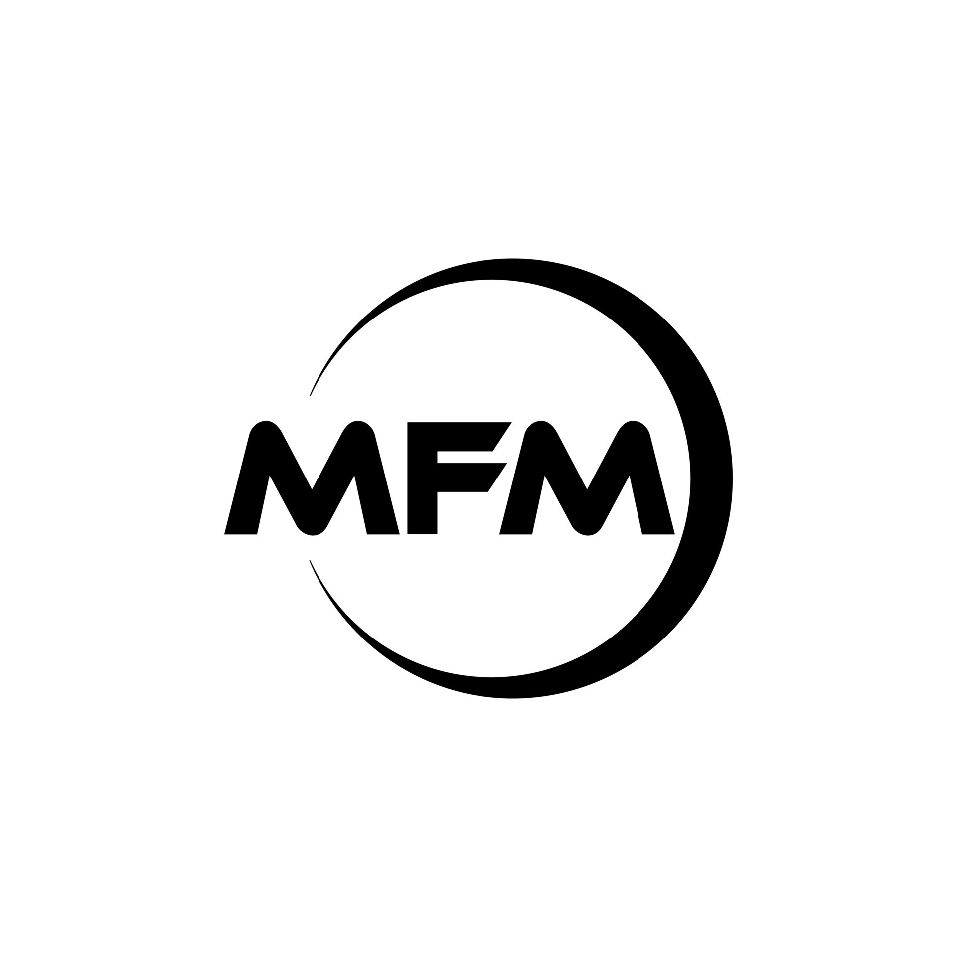 diseño de logotipo de letra mfm en ilustración. logotipo vectorial