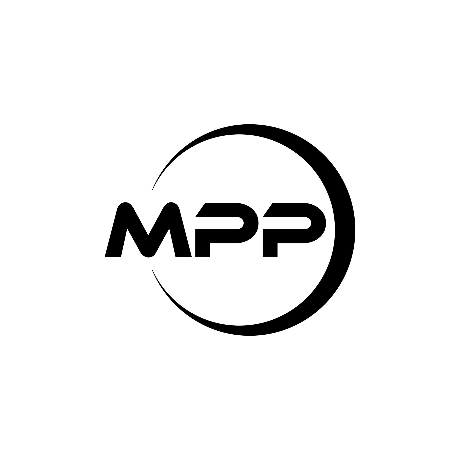 mpp letra logo diseño en ilustración. vector logo, caligrafía diseños