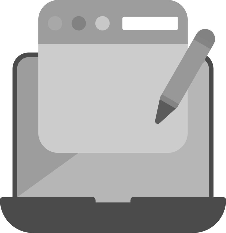 icono de vector de escritura de contenido