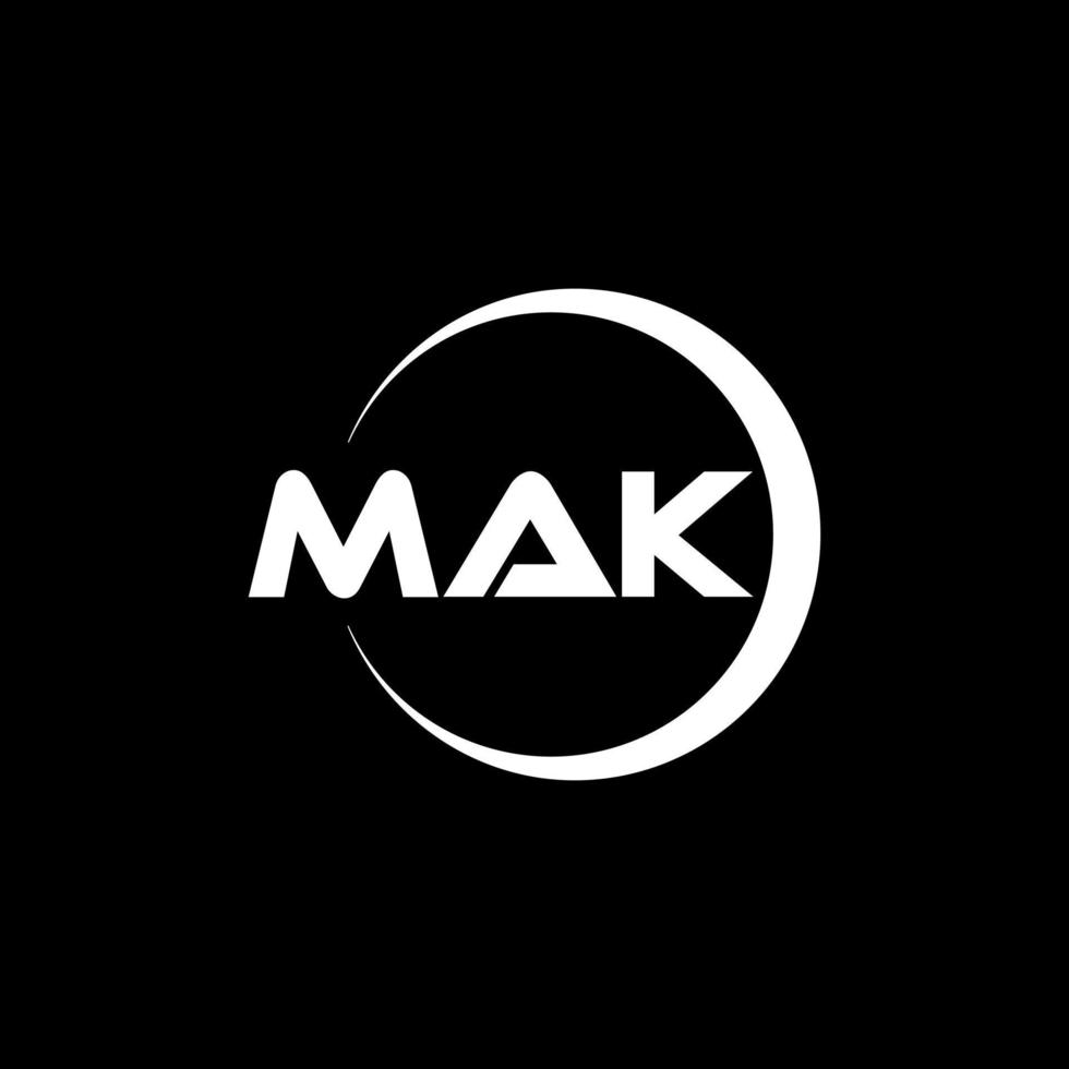 diseño del logotipo de la letra mak en la ilustración. logotipo vectorial, diseños de caligrafía para logotipo, afiche, invitación, etc. vector