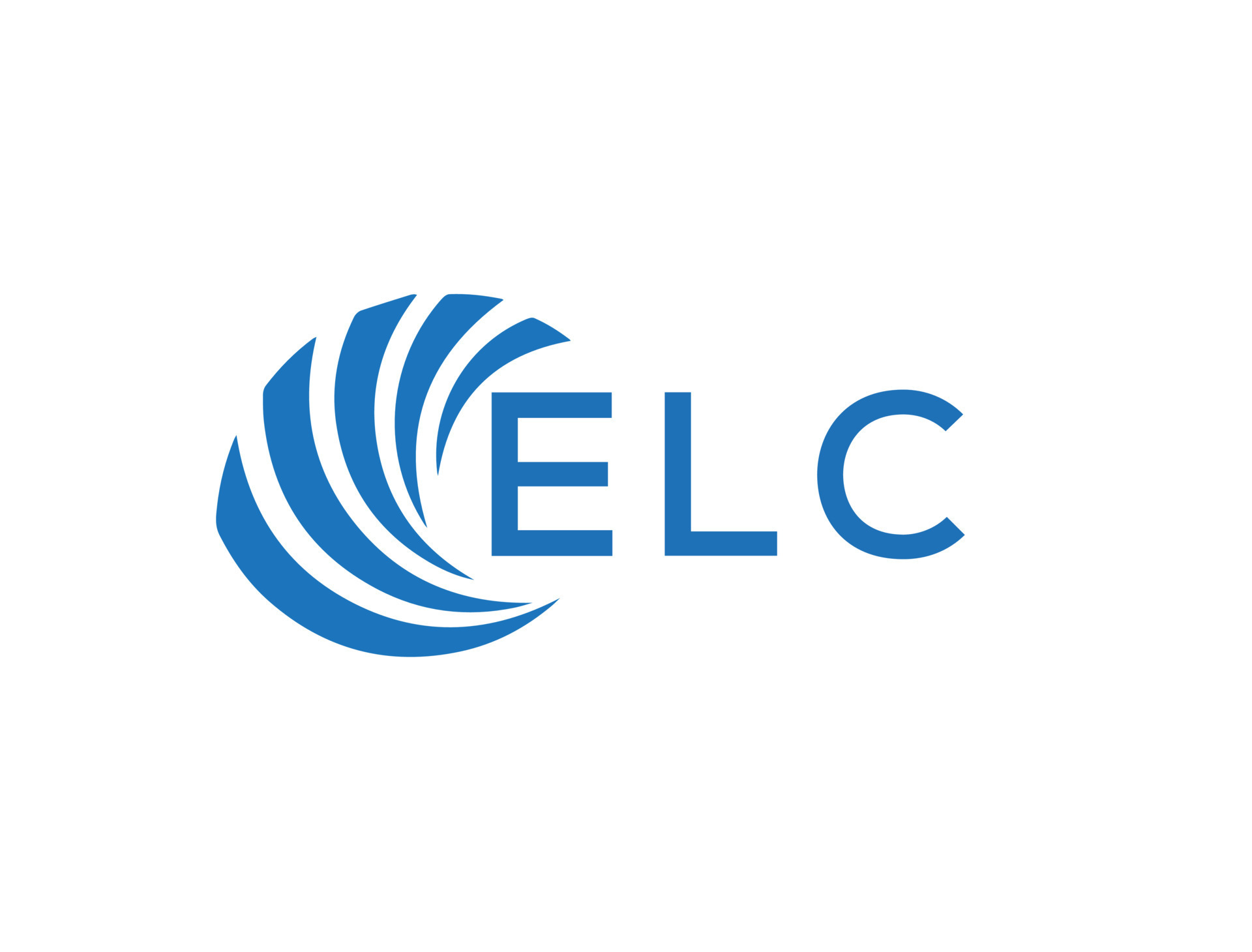 ELC letter logo design on white background. ELC creative circle letter ...