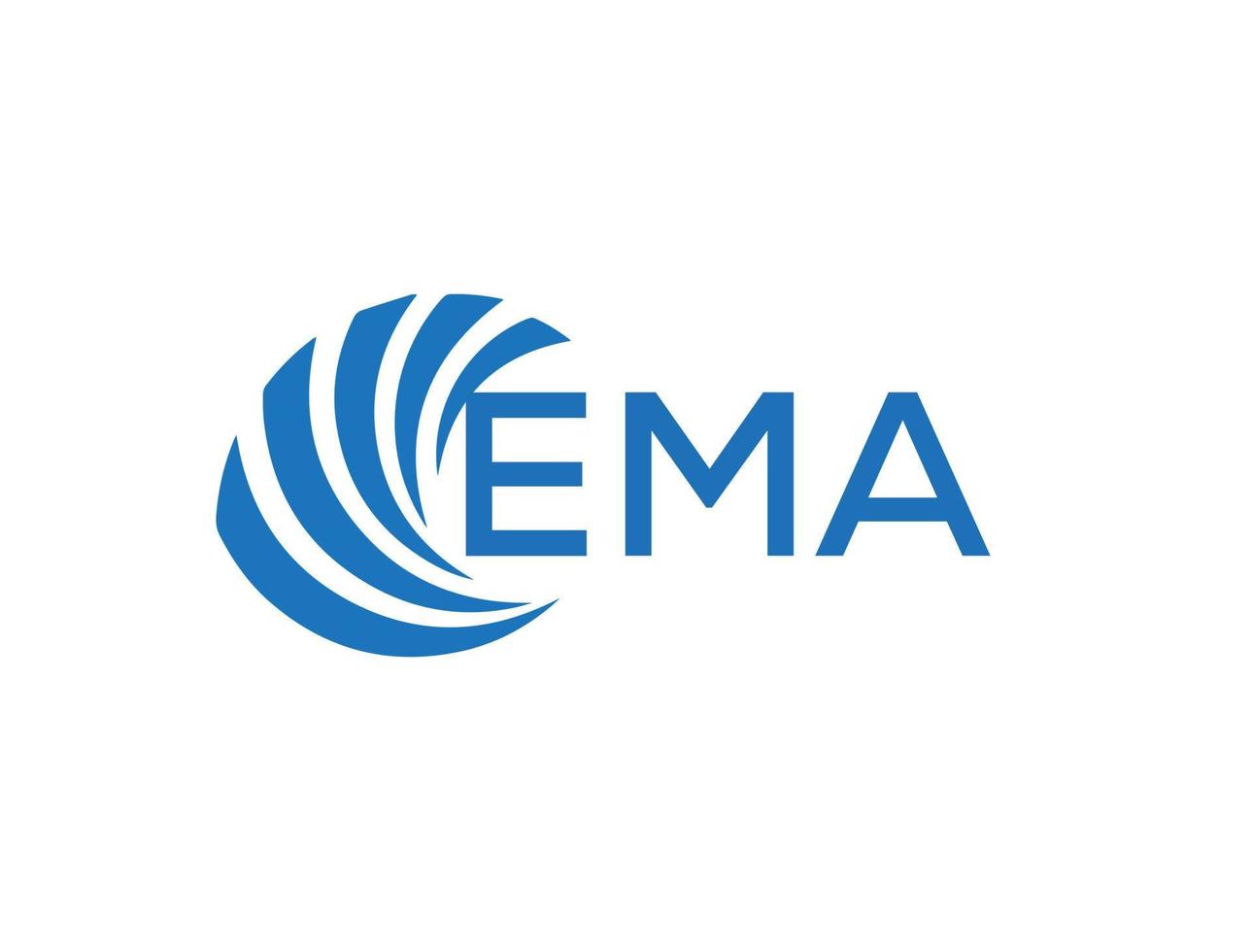 EMA letter logo design on white background. EMA creative circle letter logo concept. EMA letter design. vector