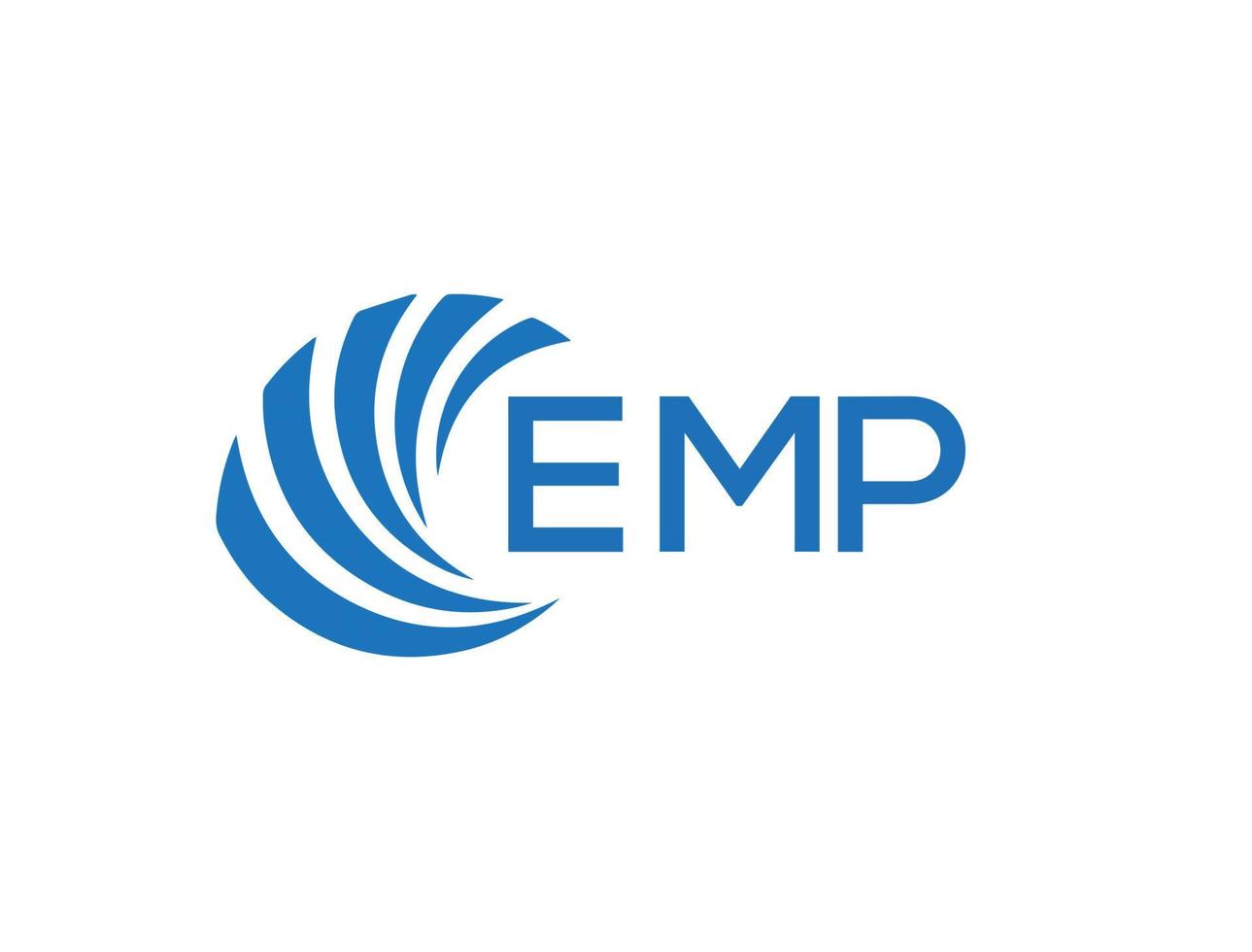 emp letra logo diseño en blanco antecedentes. emp creativo circulo letra logo concepto. emp letra diseño. vector