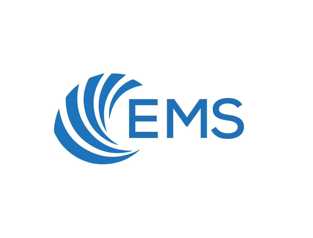 EMS letter logo design on white background. EMS creative circle letter logo concept. EMS letter design. vector