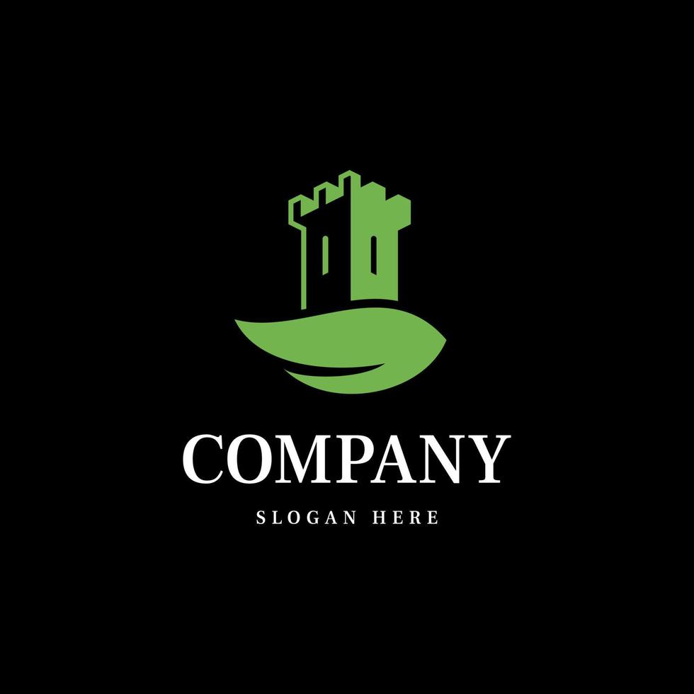 fort leaf nature green logo vector