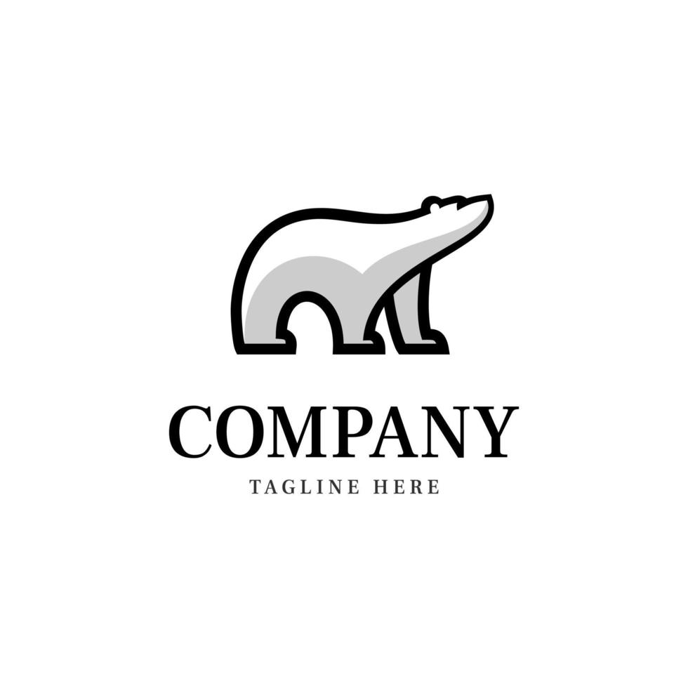 polar oso animal restar logo vector