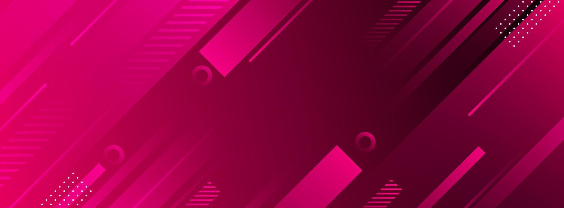 banner background. full color, gradient pink and black geometric effect vector