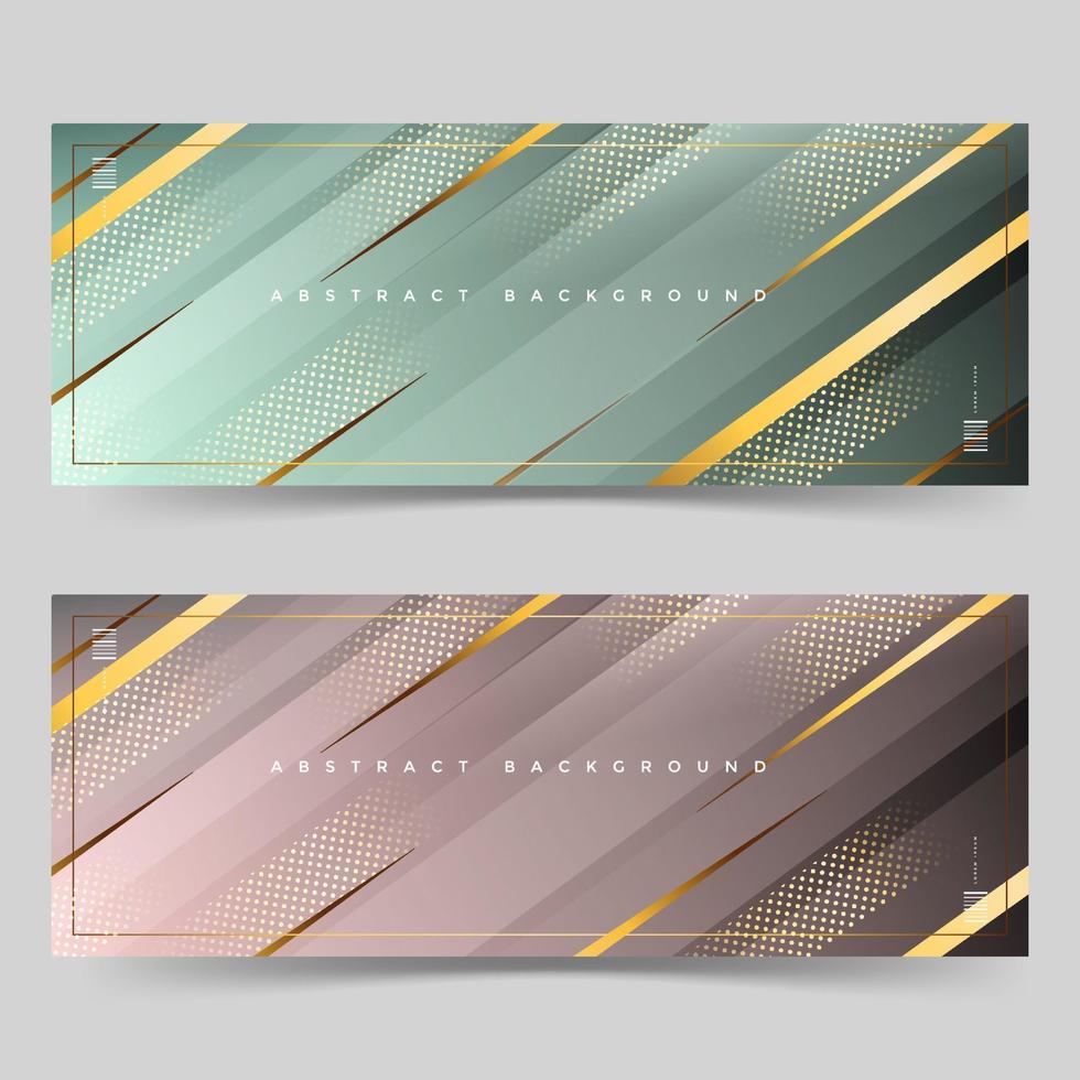 Modern banner background. luxury gradient pastel red and pastel green collection set vector
