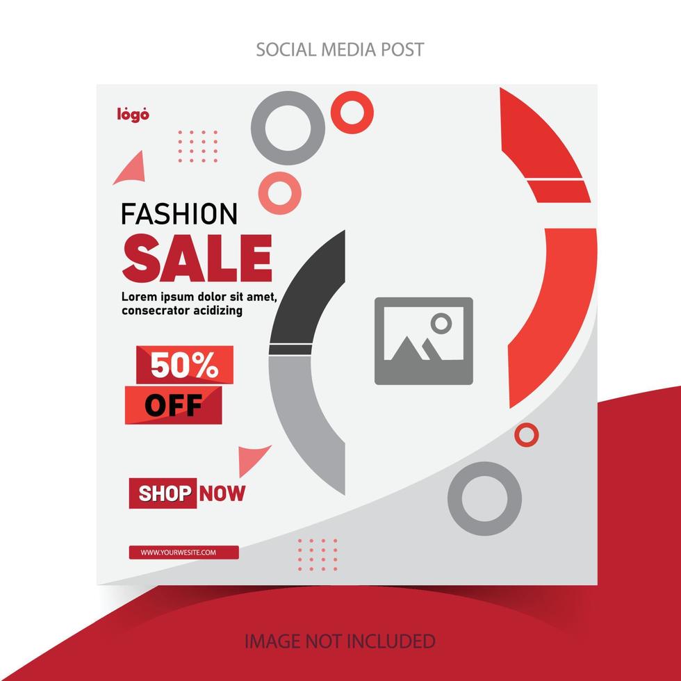 Fashion sale social media post template, New arrival fashion template vector