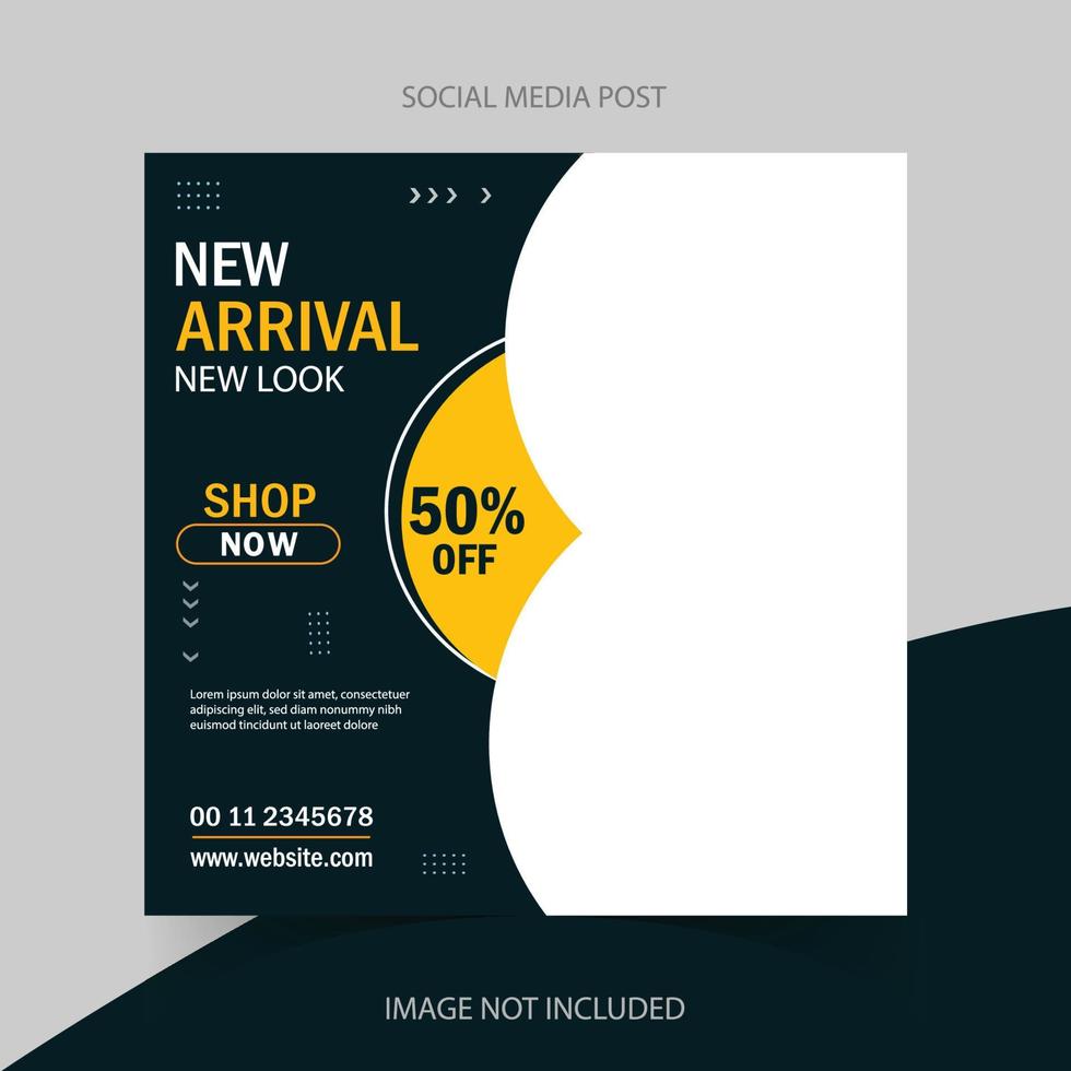 Fashion sale social media post template, New arrival fashion template vector