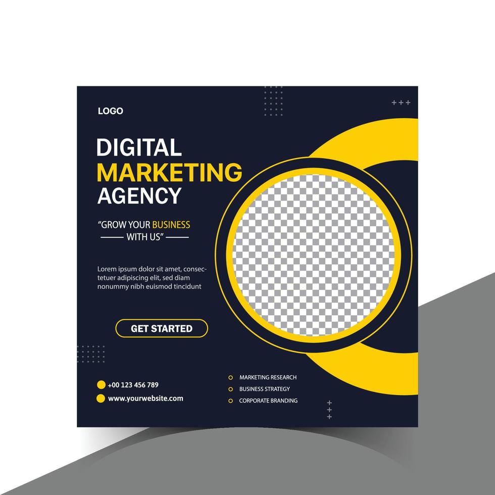 Digital Marketing Agency Social Media Post design vector