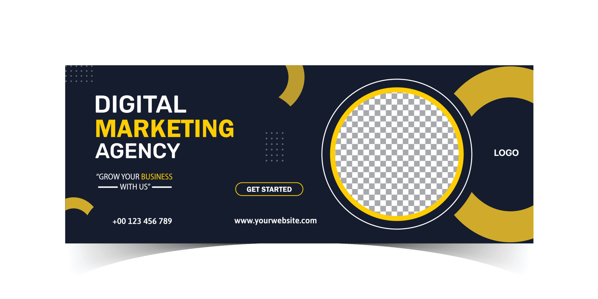 Digital marketing seo expert social media banner cover template