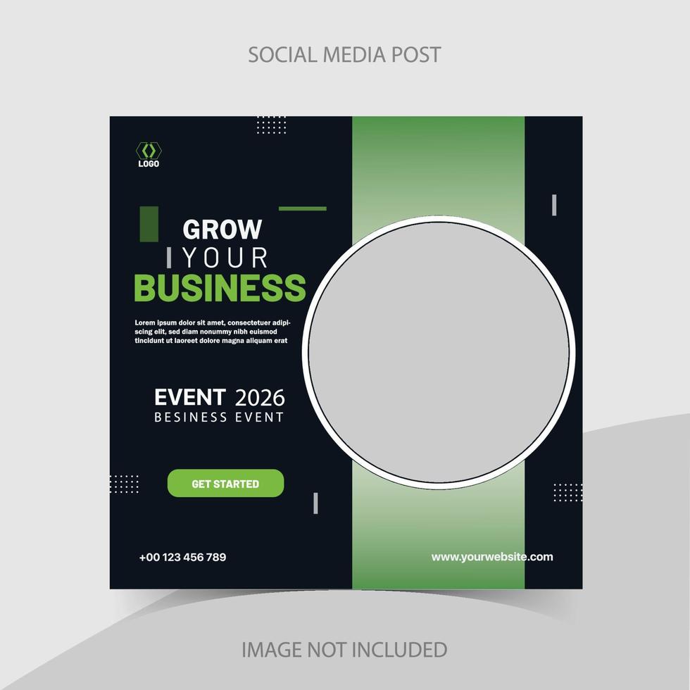 Digital Marketing, SEO expert, Grow your Business Social Media post design template vector
