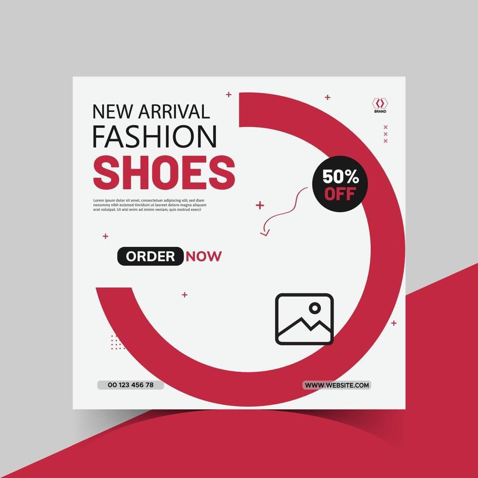 New Arrival Fashion Sale Social Media Post Template, Brand New Social media post vector