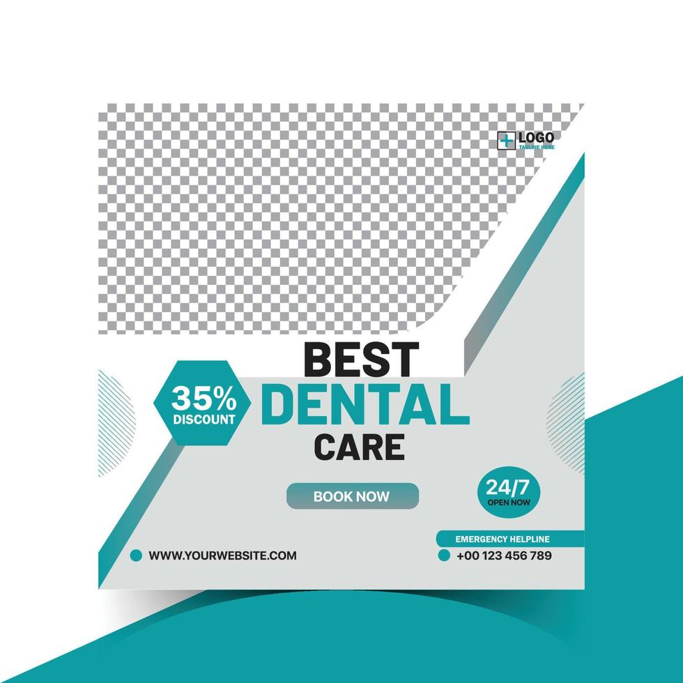 Best Medical Care Social Media Post Template, Best Healthcare social media post vector