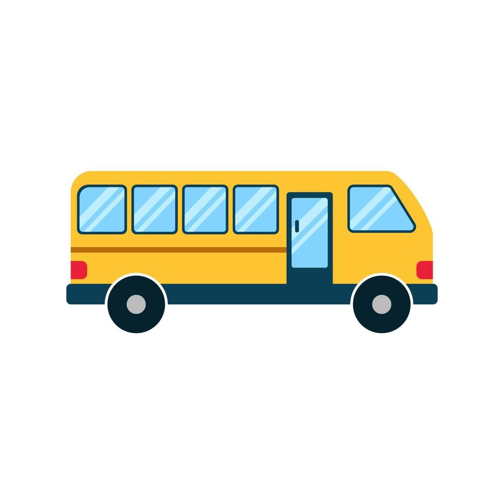 sencillo autobús vector ilustración aislado en blanco antecedentes