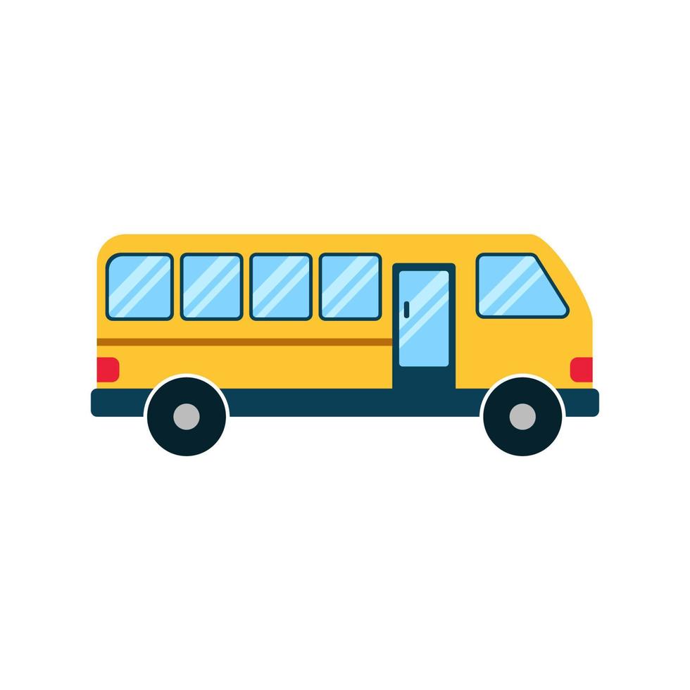 Simple bus vector illustration isolated on white background