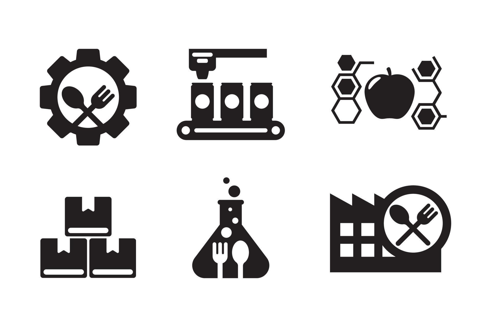 set-of-food-industry-icons-in-black-design-isolated-on-white-background
