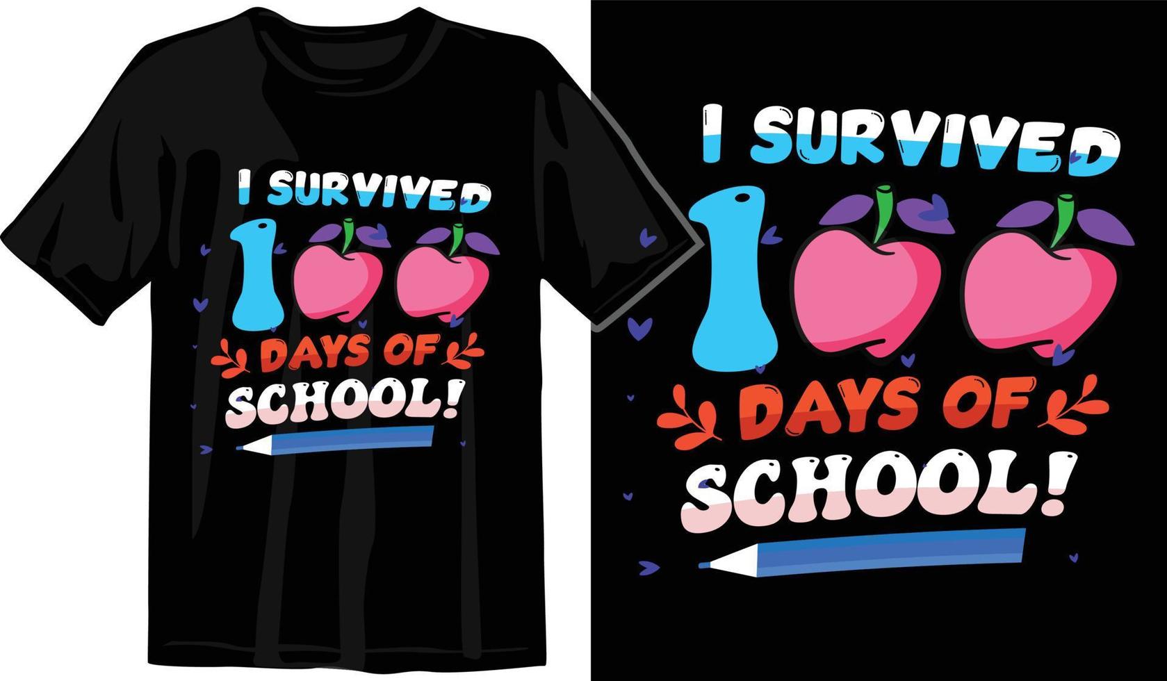 100th days of school, hundred days t shirt design, 100th days celebration t shirt vector