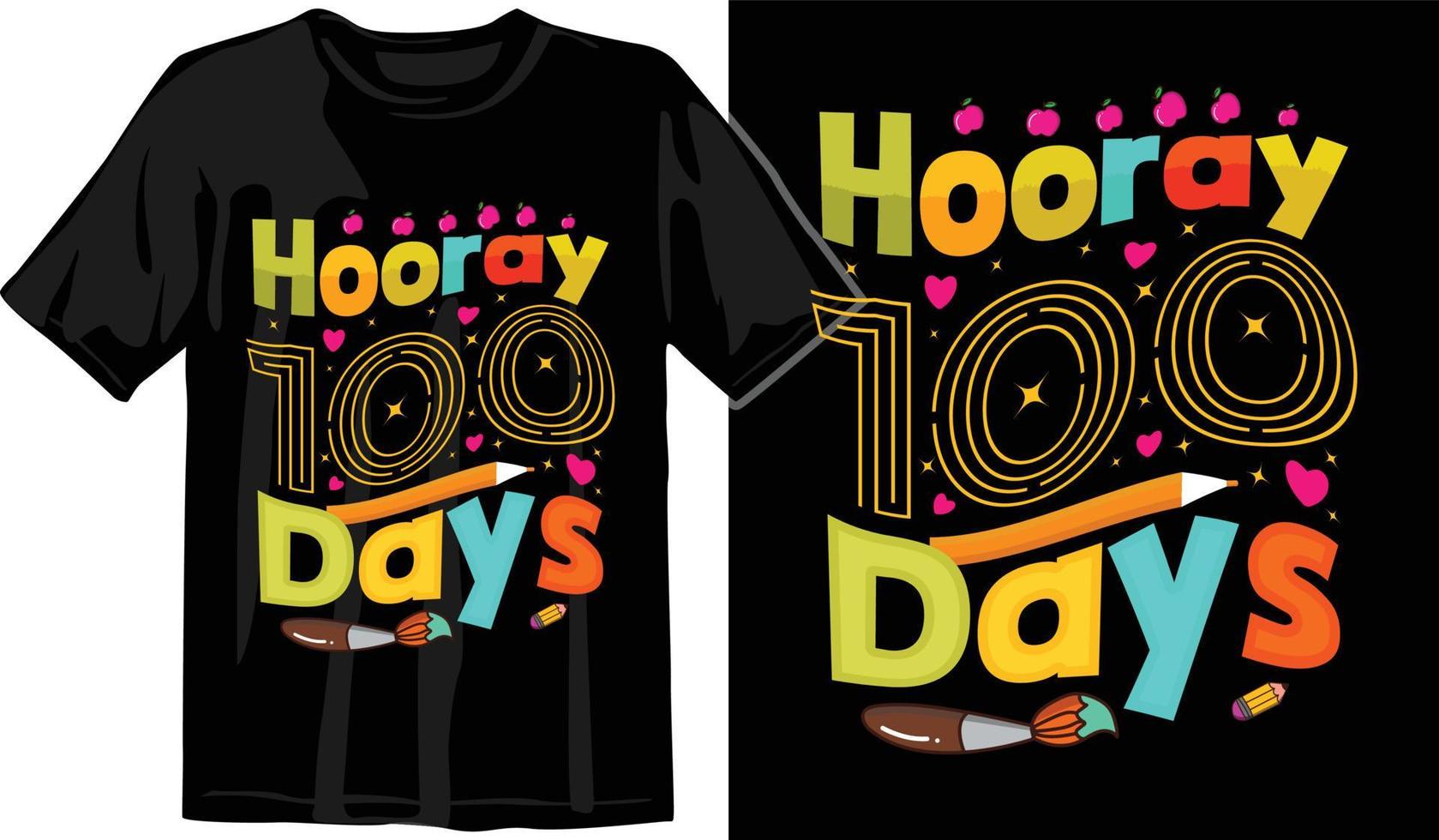 100th days of school, hundred days t shirt design, 100th days celebration t shirt vector