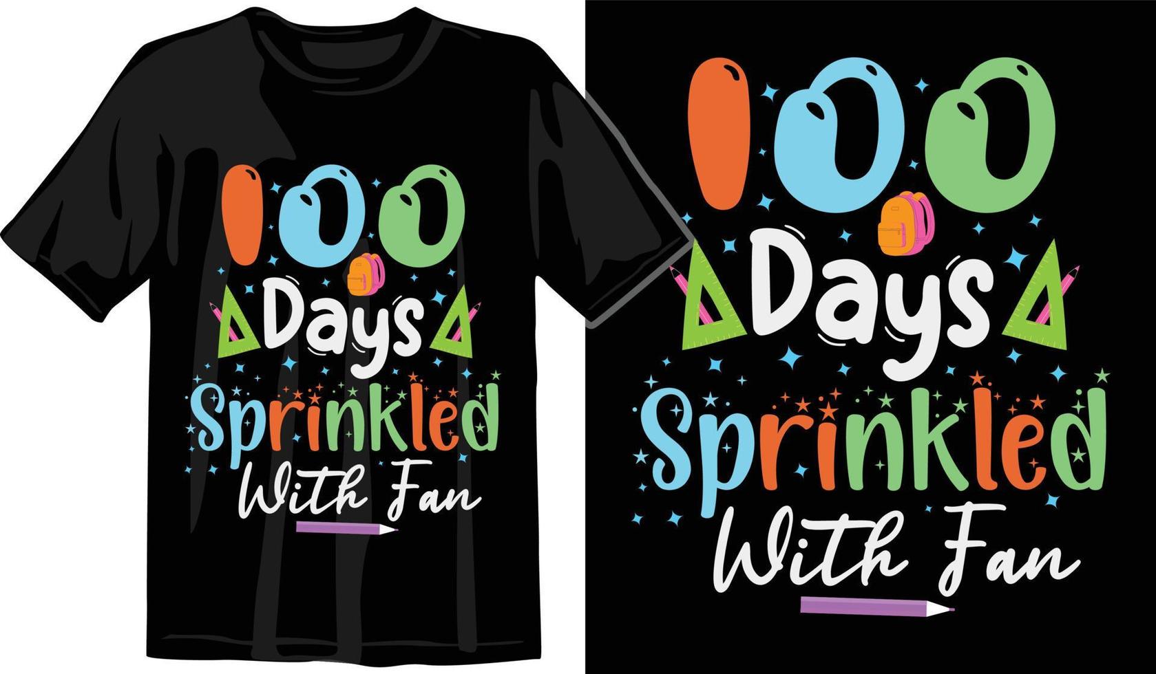 100th days of school, hundred days t shirt design, 100th days celebration t shirt vector
