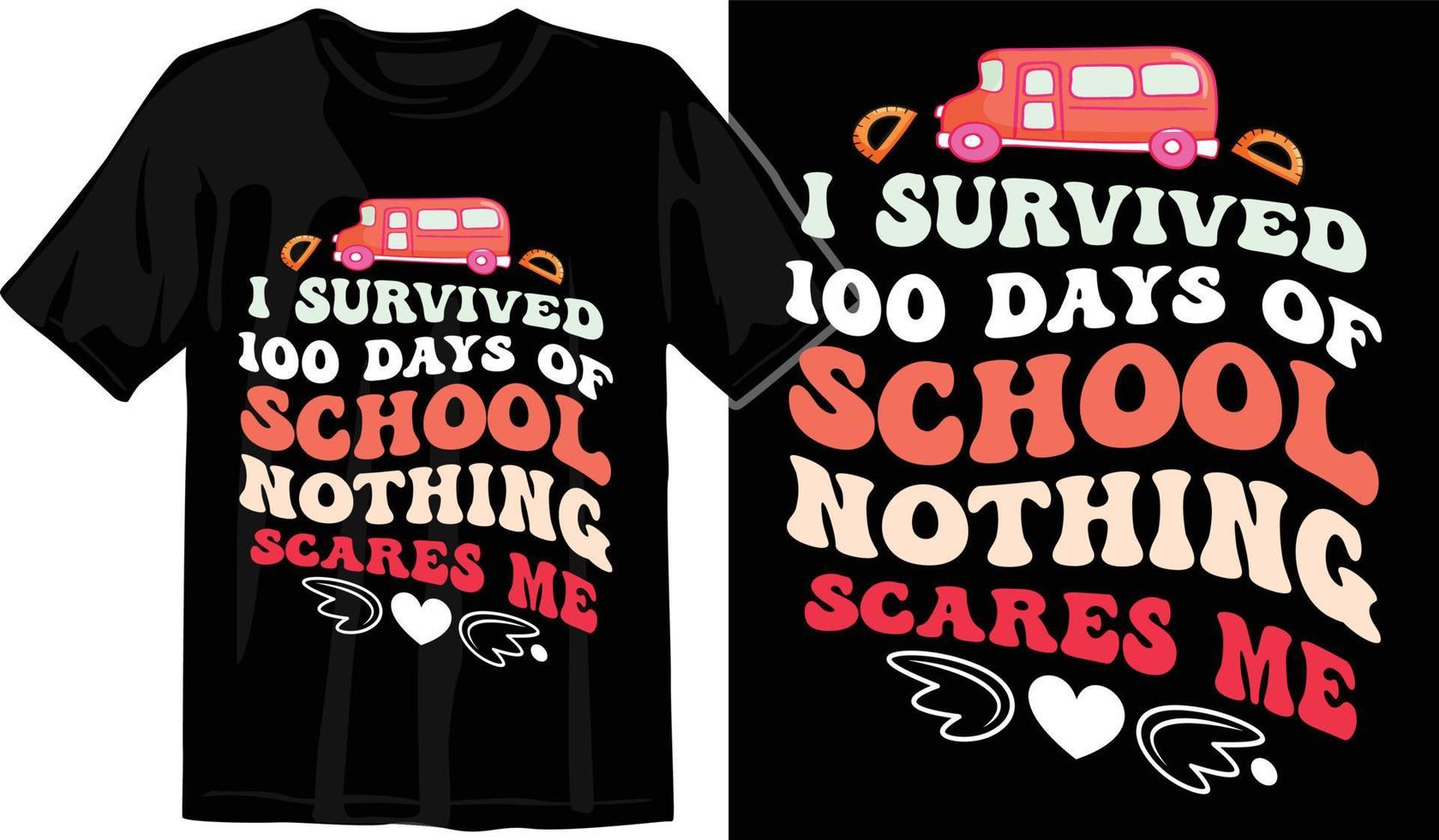 100 días de escuela, diseño de camiseta de cien días, camiseta de celebración de 100 días vector