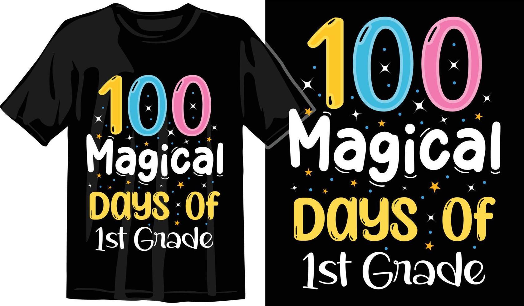 100 días de escuela, diseño de camiseta de cien días, camiseta de celebración de 100 días vector