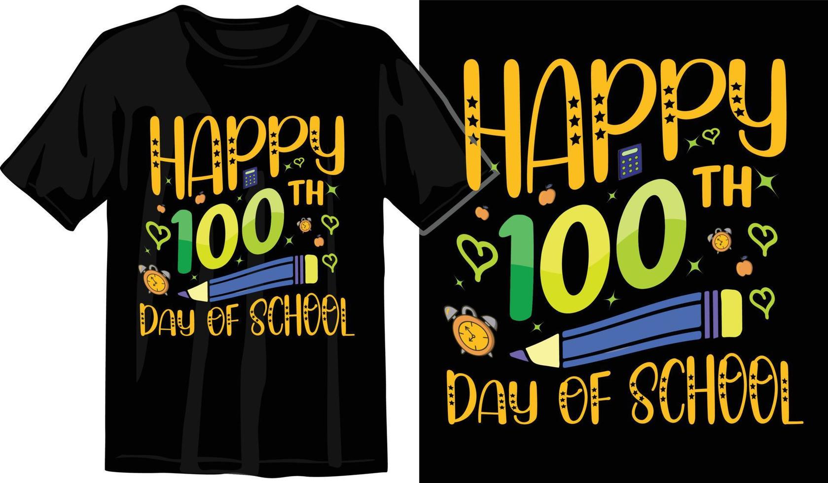 100th days of school, hundred days t shirt design, 100th days celebration t shirt vector