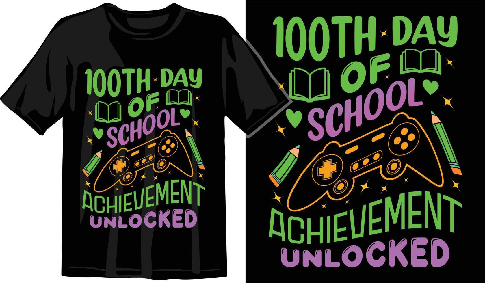100th days of school, hundred days t shirt design, 100th days celebration t shirt vector