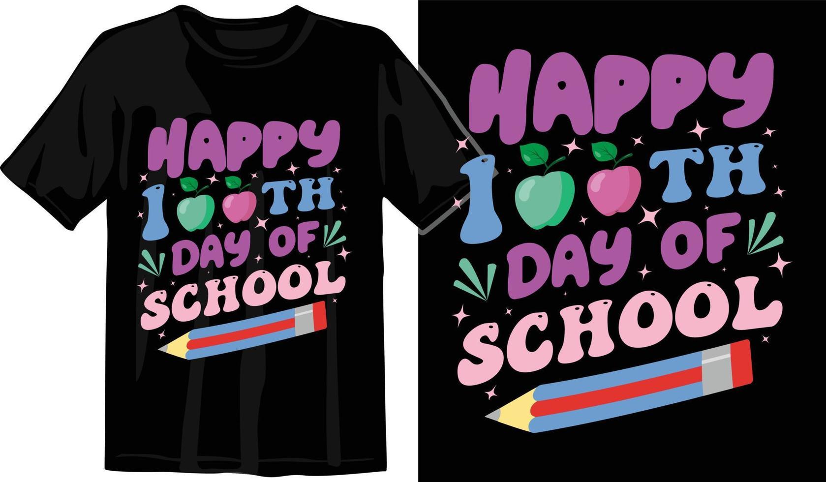 100th days of school, hundred days t shirt design, 100th days celebration t shirt vector