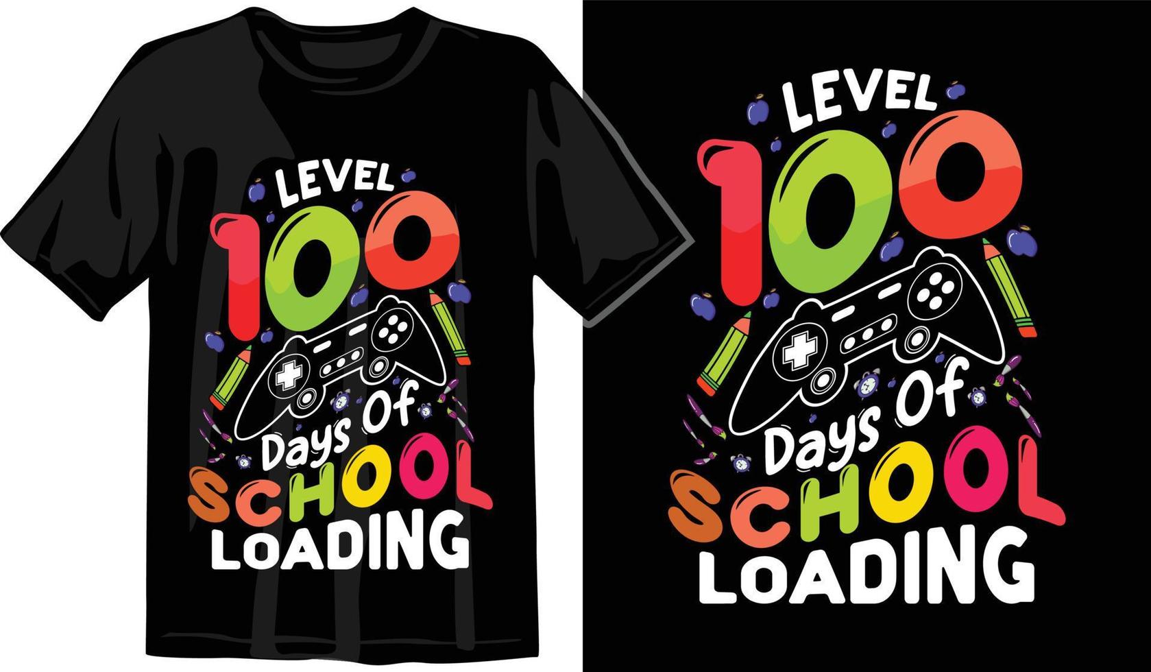 100th days of school, hundred days t shirt design, 100th days celebration t shirt vector