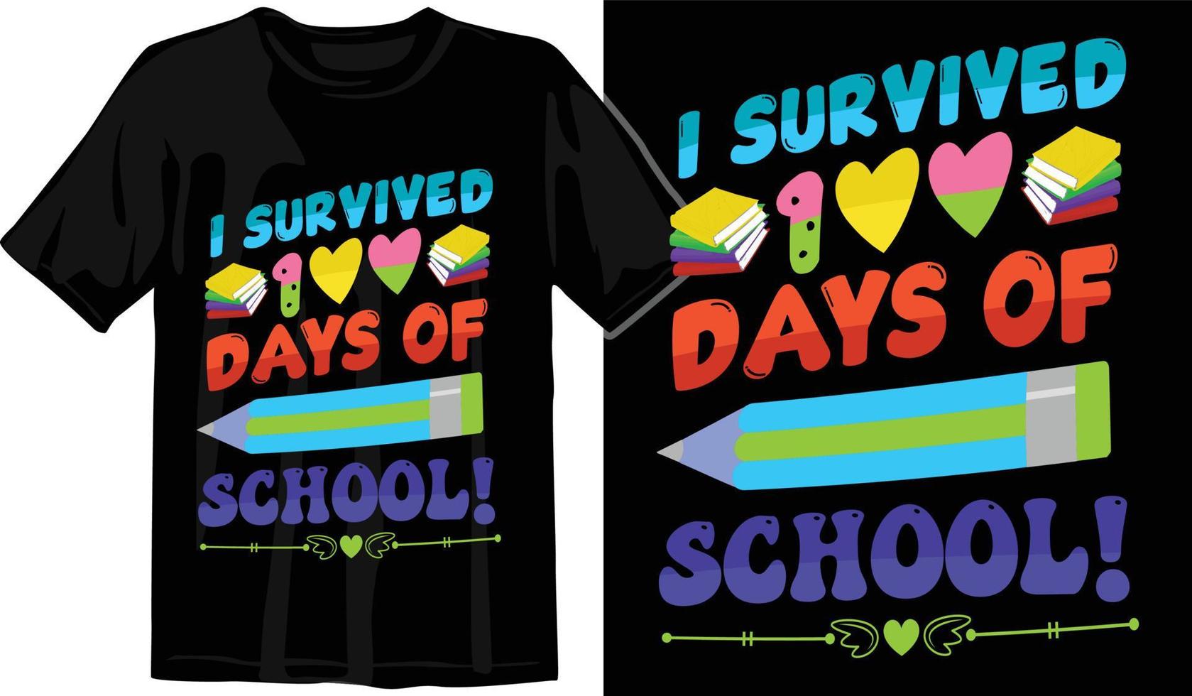 100th days of school, hundred days t shirt design, 100th days celebration t shirt vector