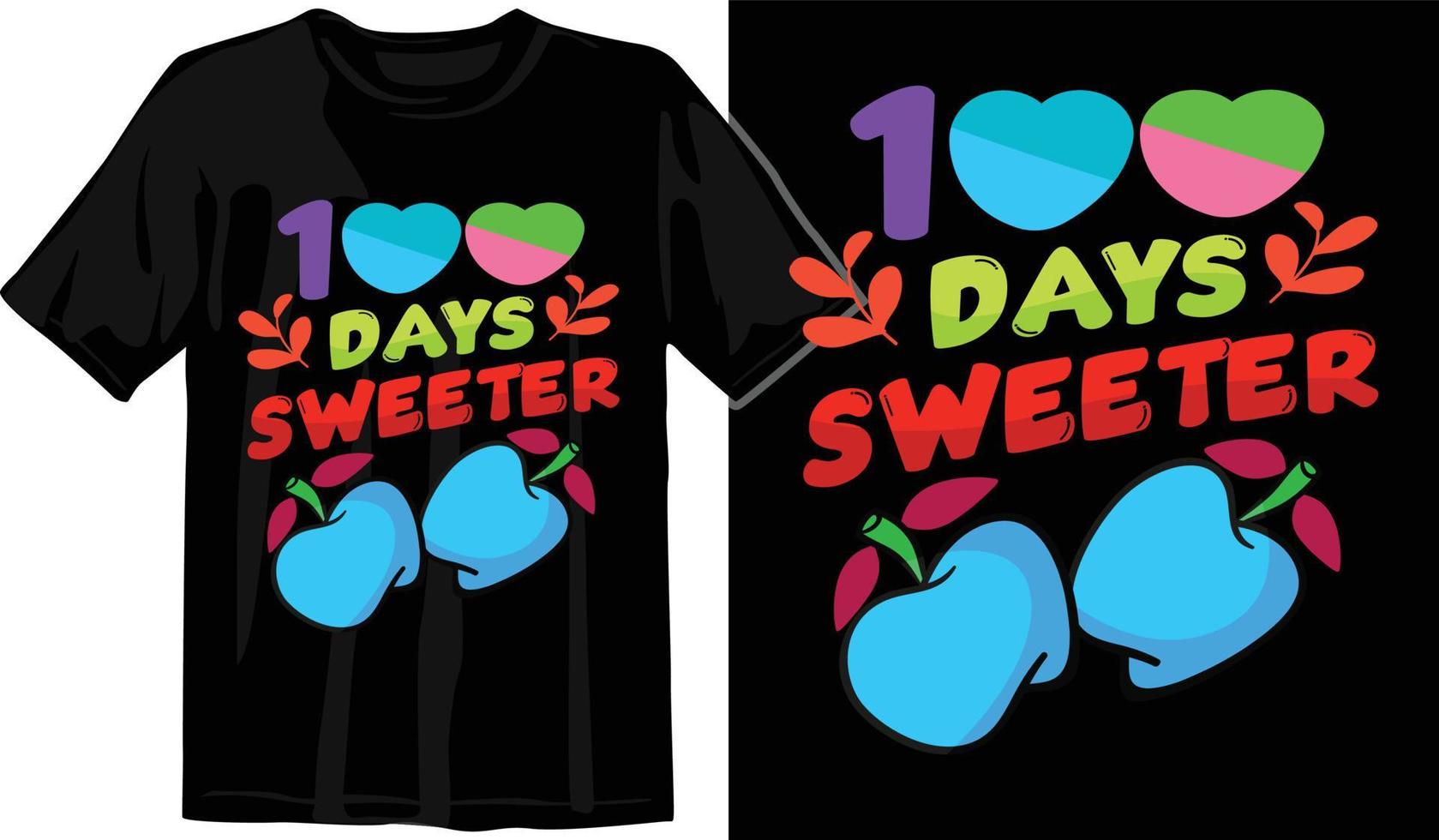 100th days of school, hundred days t shirt design, 100th days celebration t shirt vector