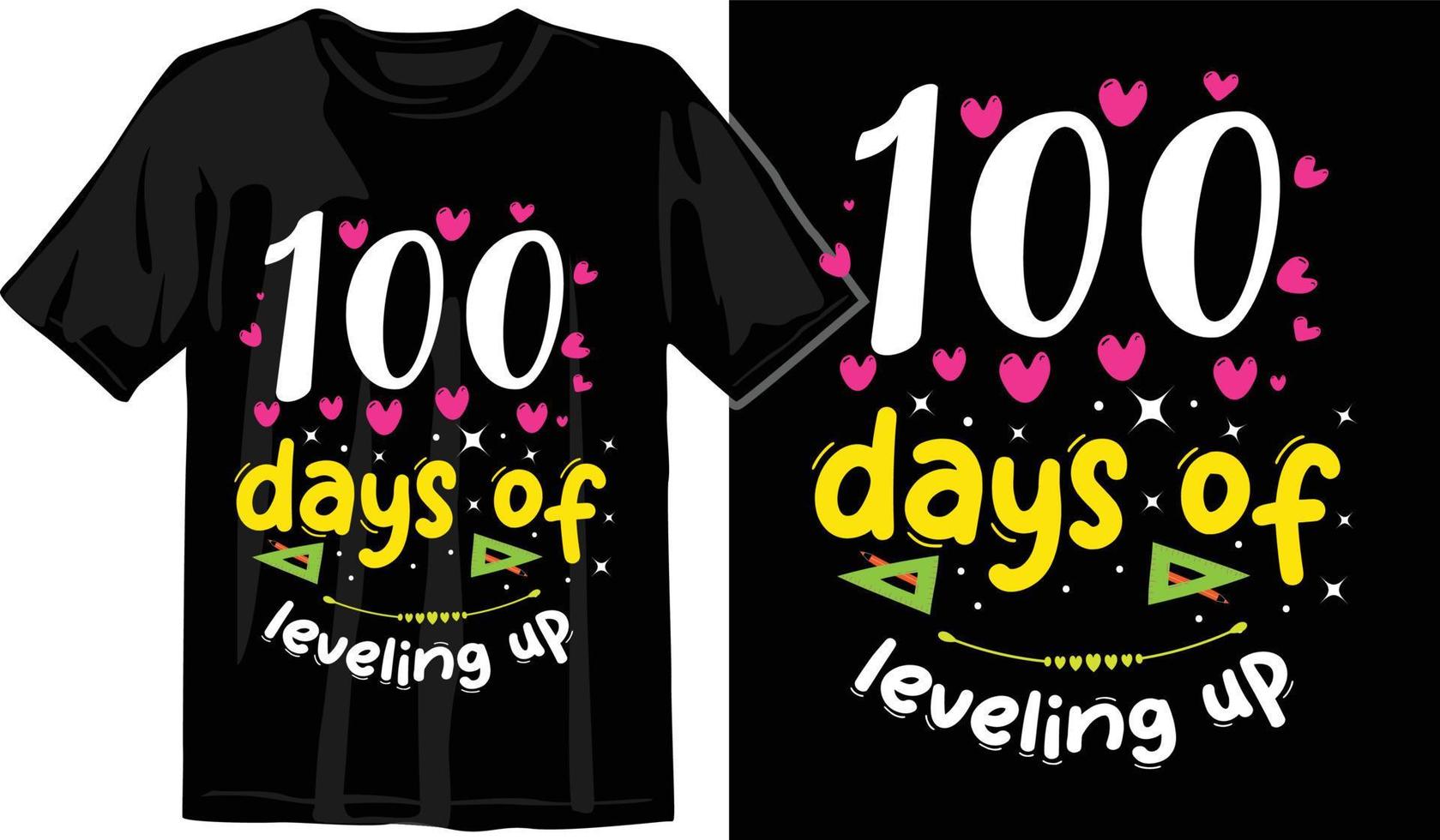 100th days of school, hundred days t shirt design, 100th days celebration t shirt vector