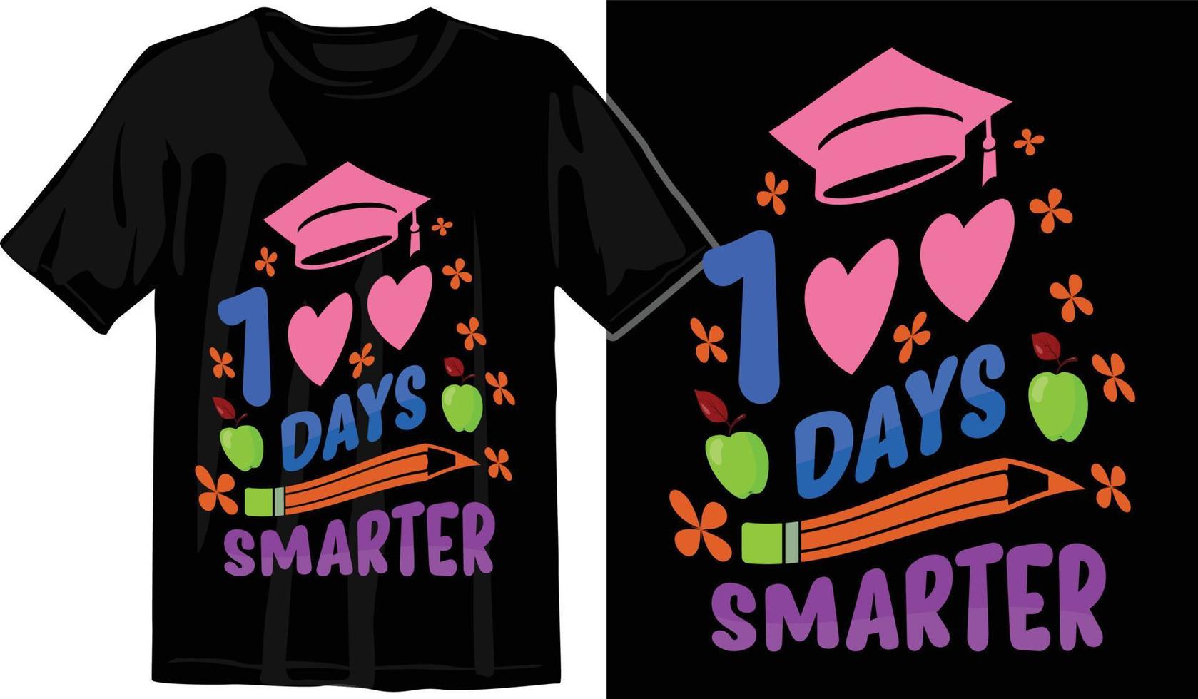 100 días de escuela, diseño de camiseta de cien días, camiseta de celebración de 100 días vector