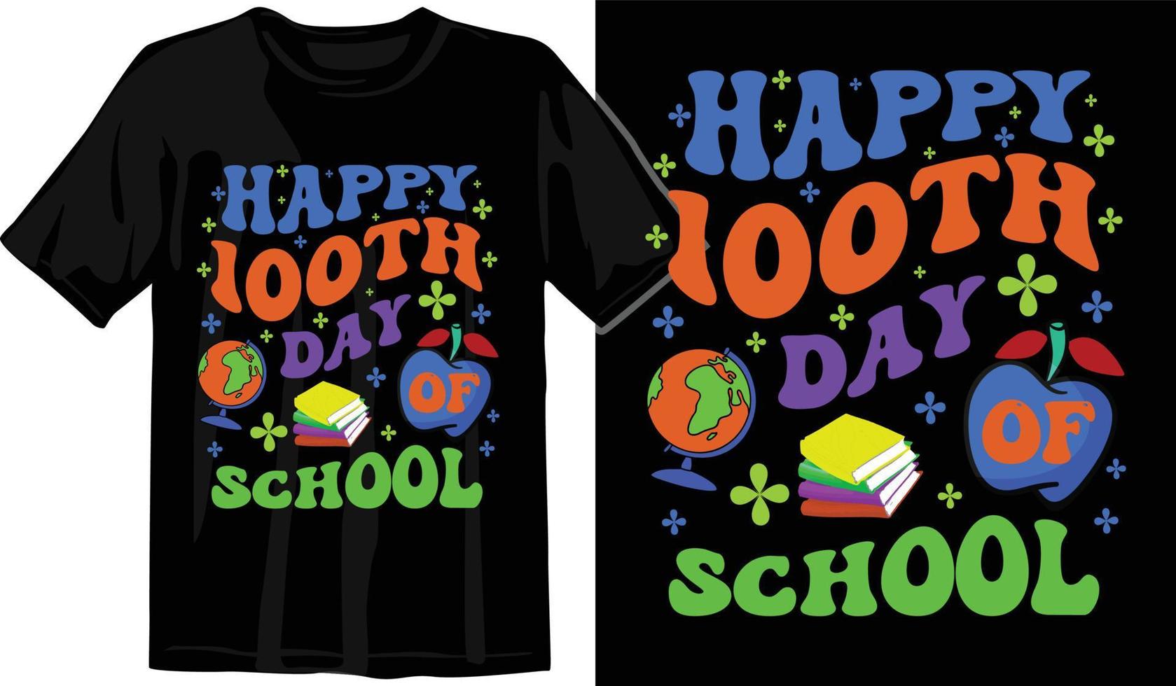 100th days of school, hundred days t shirt design, 100th days celebration t shirt vector