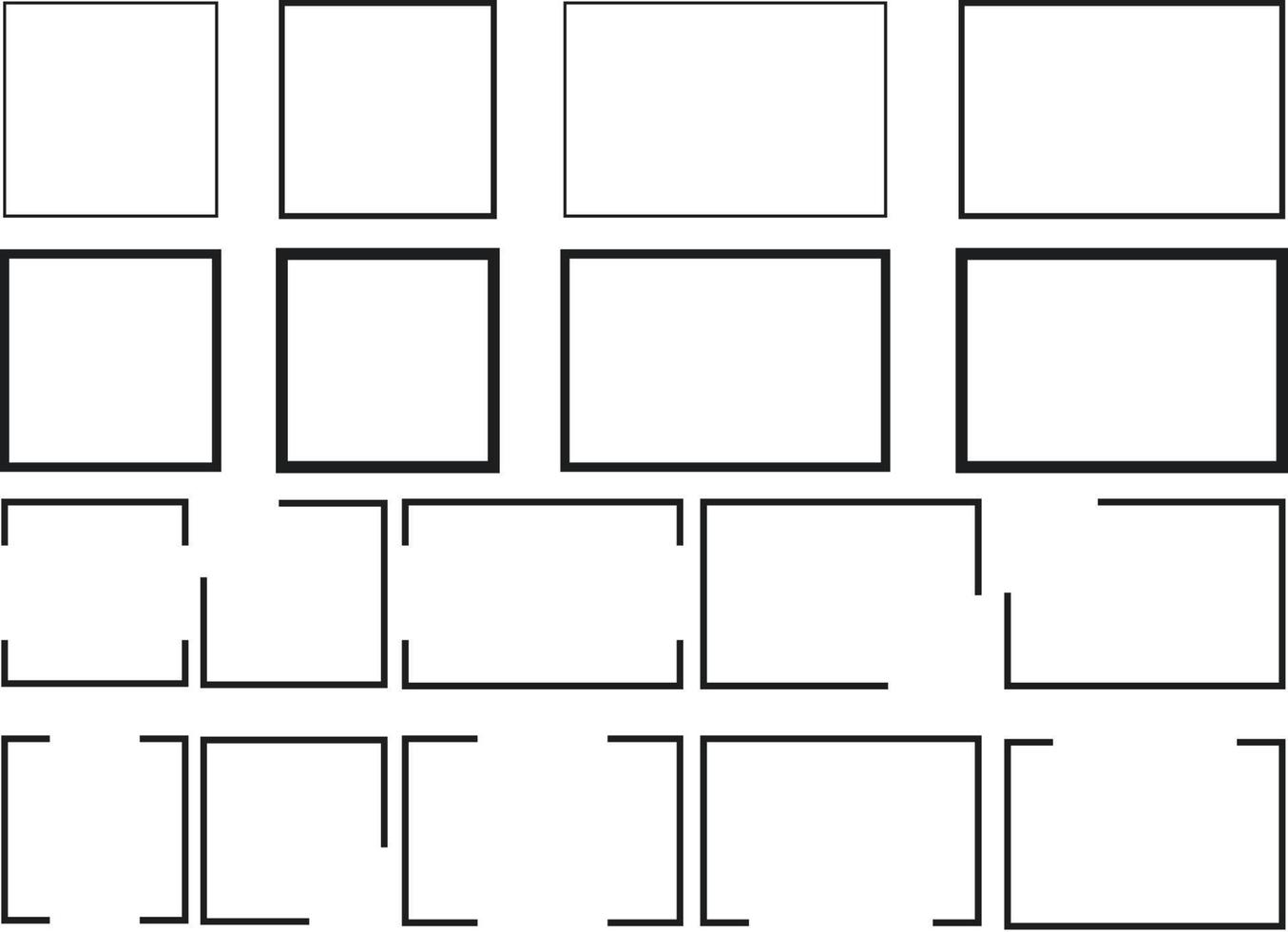 RECTANGLE SVG, Rectangle Outline Svg, Rectangle Frame Svg, Split Square