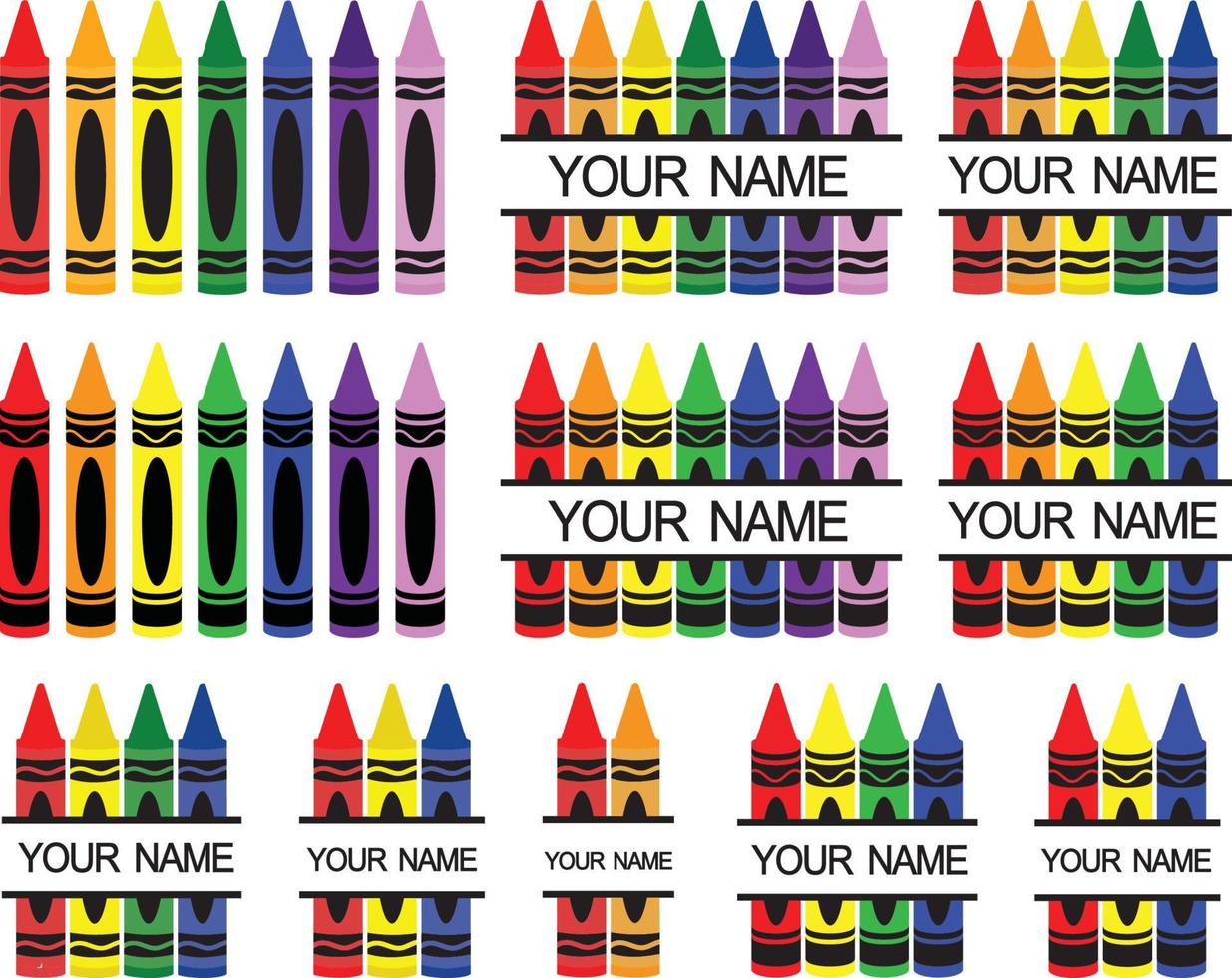 Crayon Svg, Crayon Label Svg, Pencil Svg, Crayon Split Monogram Svg, Crayon svg, Crayon Wrapper Svg, Crayon Cut File vector