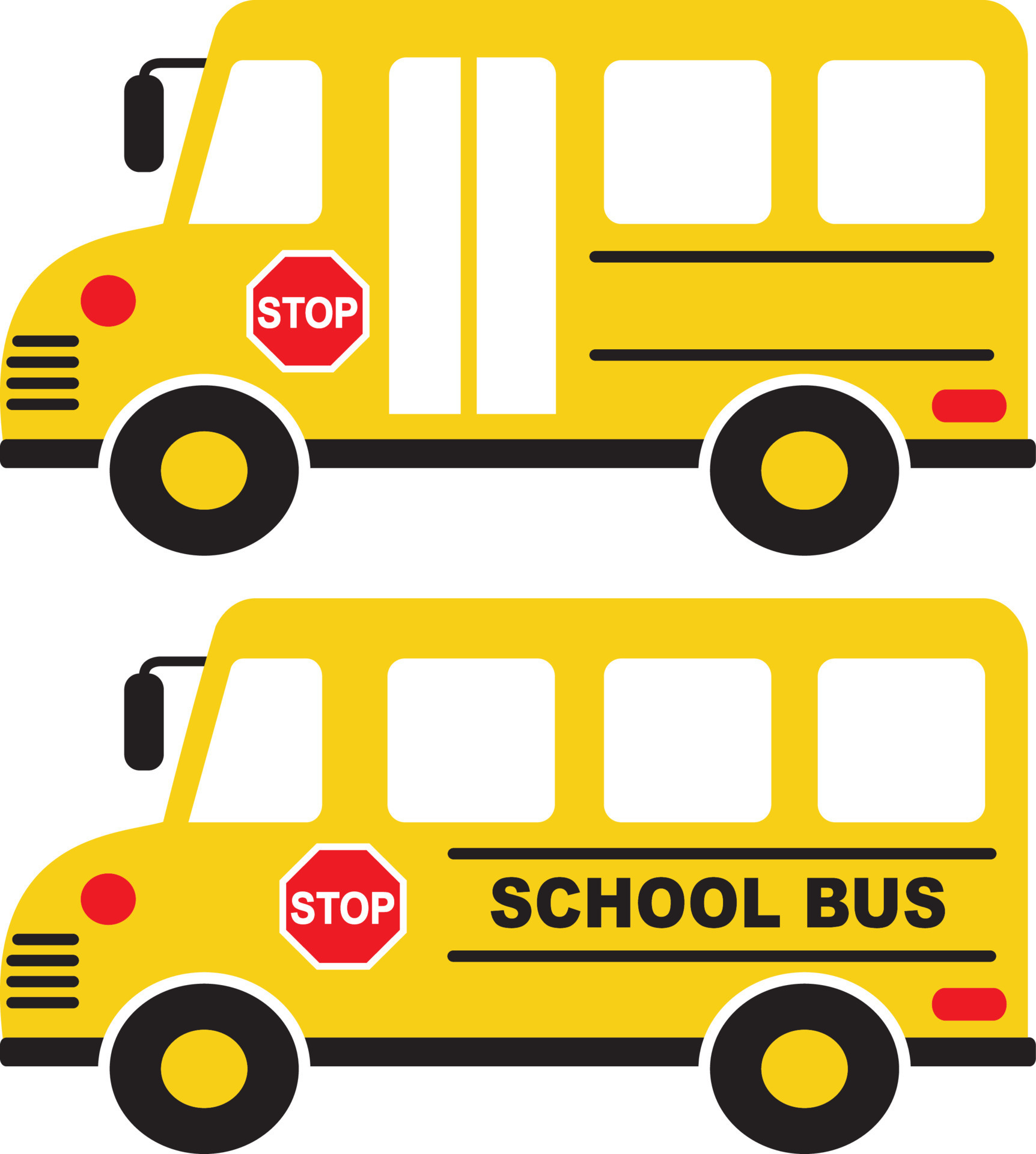 bus driver clipart black and white apple