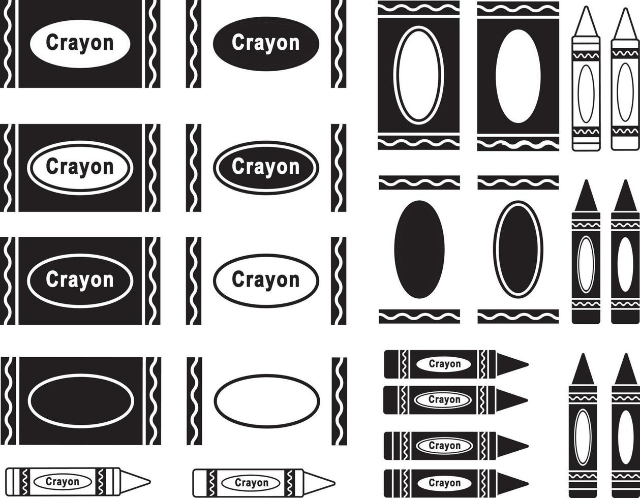 Crayon Wrapper SVG, Crayon label SVG, Crayon SVG Svg, Dxf, Png, Eps, Silhouette Instant Download vector