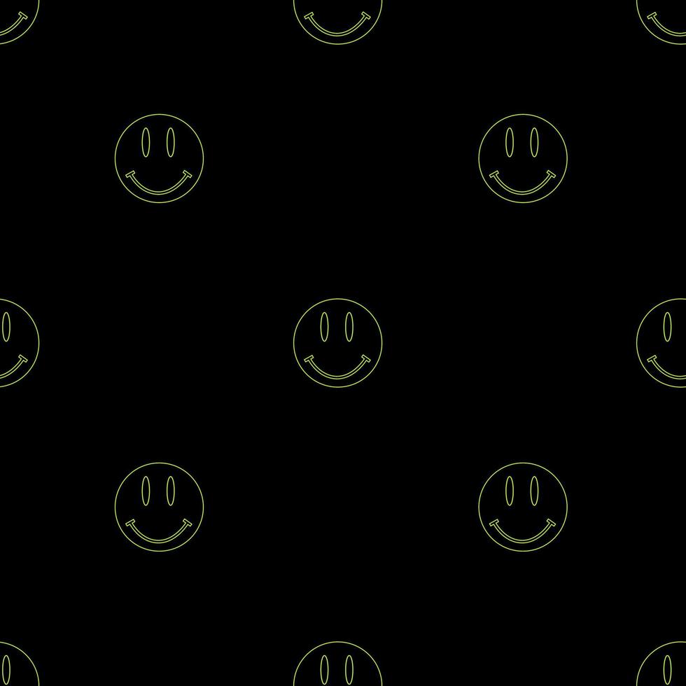 Rave psychedelic seamless pattern. Trippy background with surreal element. 90s style acid rave pattern vector