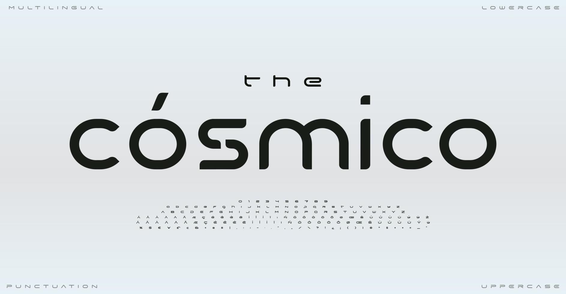 Soft rounded sans serif typography futuristic typeface sleek clean