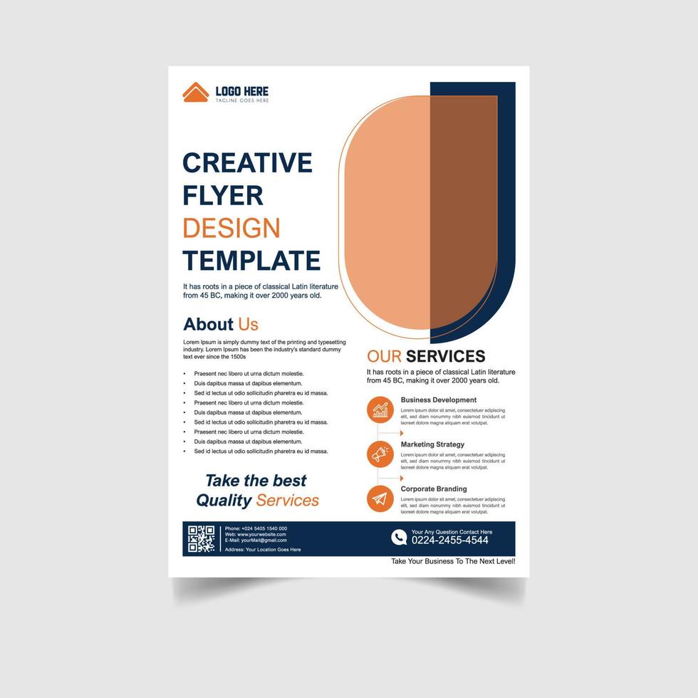 Creative marketing agency corporate business company flyer design templates vector